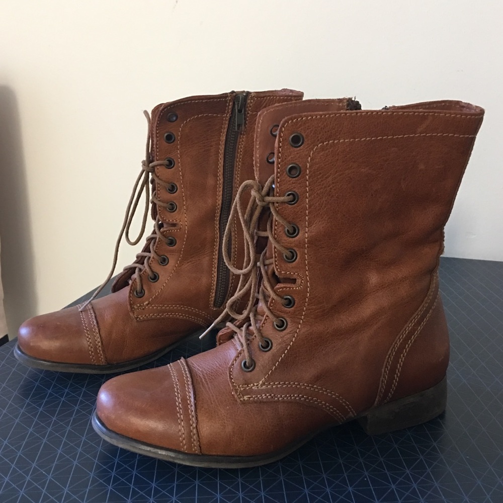 Steve Madden leather combat boots